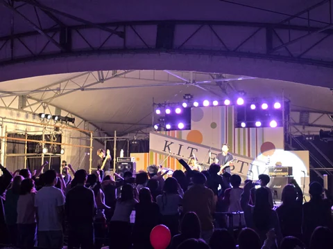 Audience enjoying a live stage performance