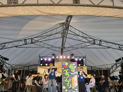 Participants introducing their events on stage