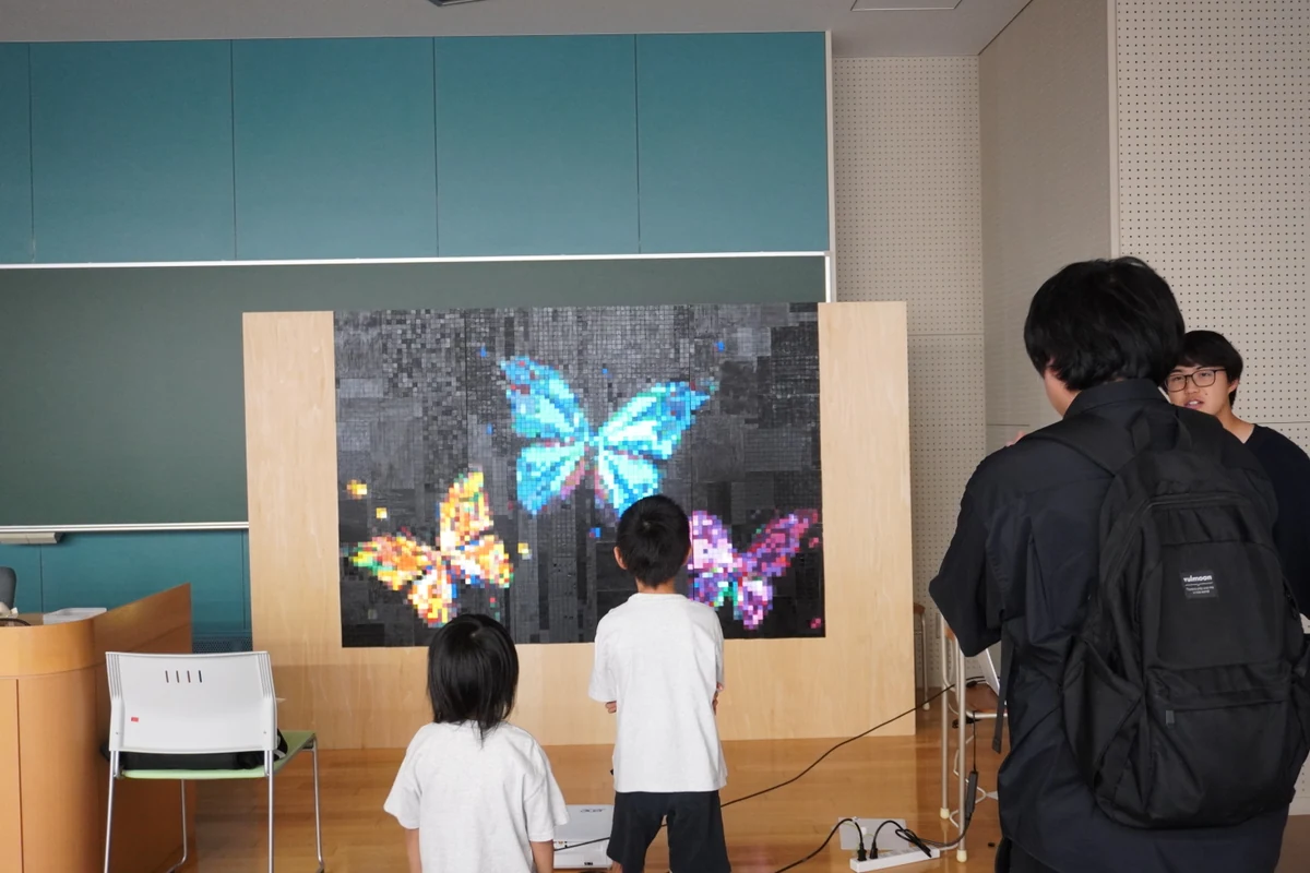 Last year's KIT Festival: Visitors enjoying a colorful butterfly art exhibition