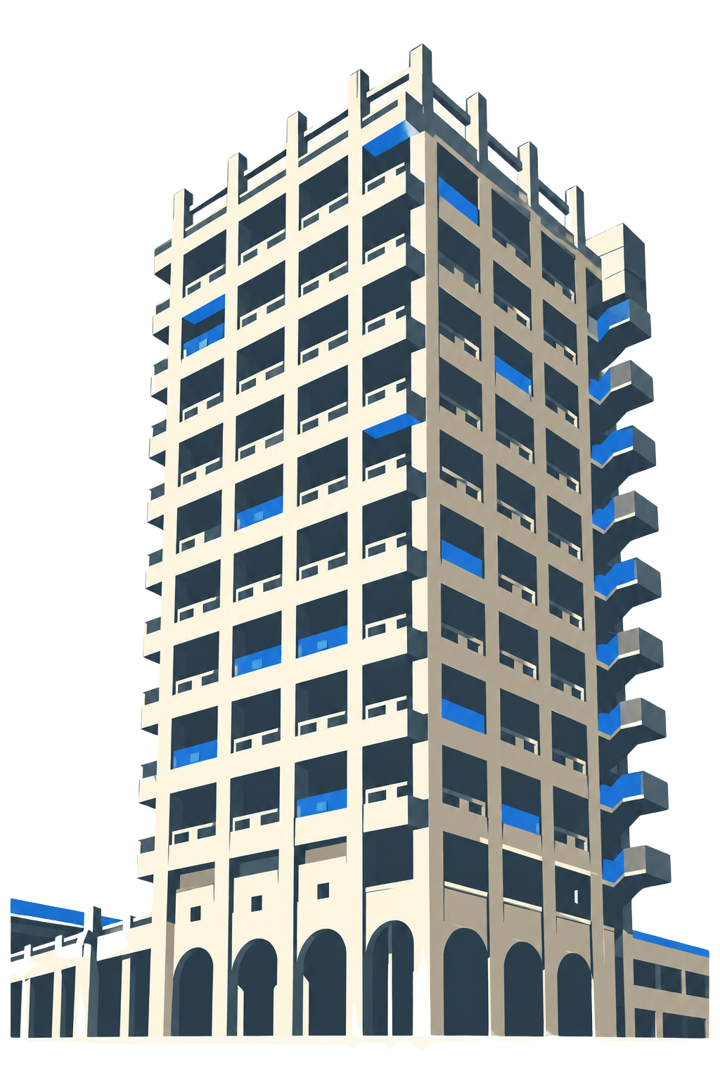 Illustration of the Library Center exterior